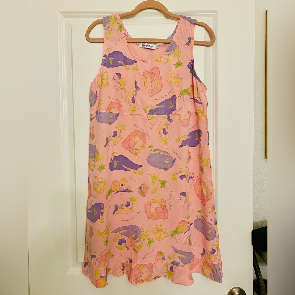 Vintage Fresh Produce Pink Dress